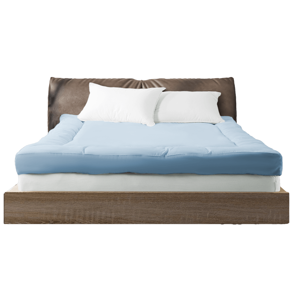 แผ่นรองนอน 6 ฟุต ibed รุ่นเอ็กซ์ตร้า (ลายเรียบ) หนา 5 นิ้ว Milky Blue